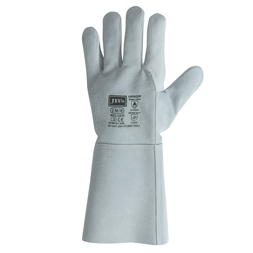 House of Uniforms The Welders Glove | Adults | 6 Pack Jbs Wear Light Grey