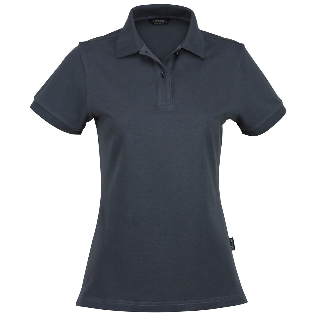 House of Uniforms The Traverse Polo | Ladies | Short Sleeve Stencil Charcoal