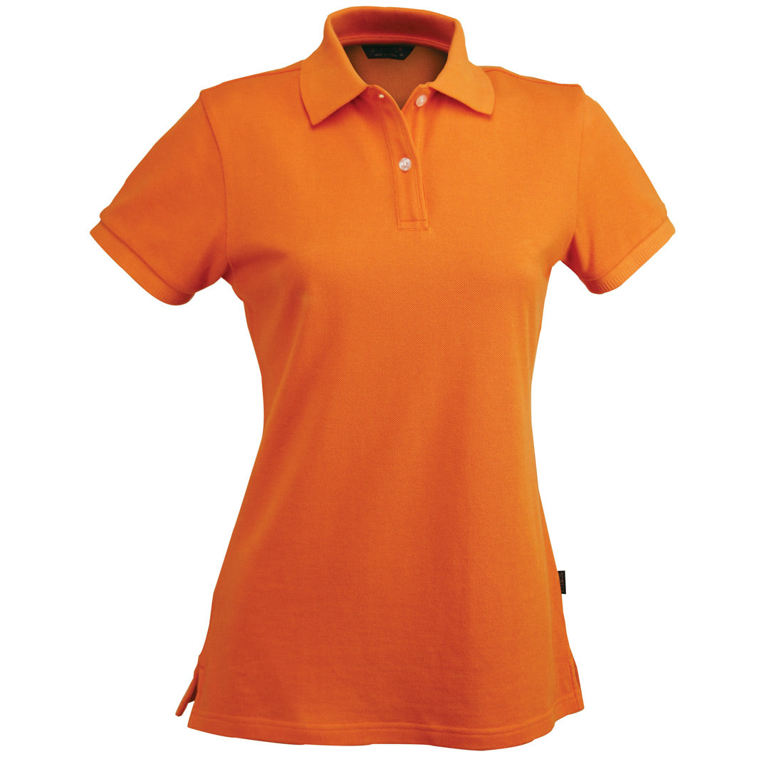 House of Uniforms The Traverse Polo | Ladies | Short Sleeve Stencil Orange