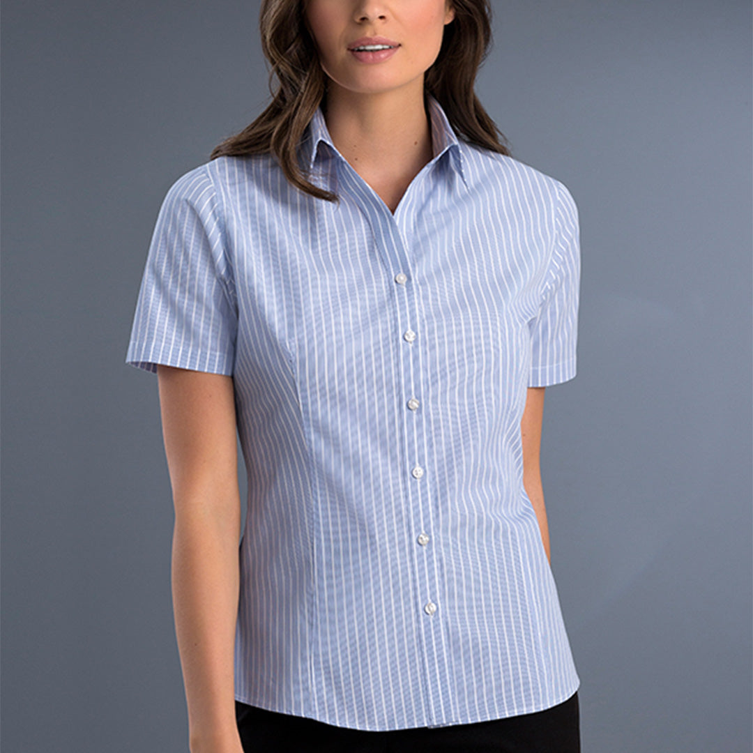 House of Uniforms The Venice Shirt | Ladies | Short and 3/4 Sleeve John Kevin Blue