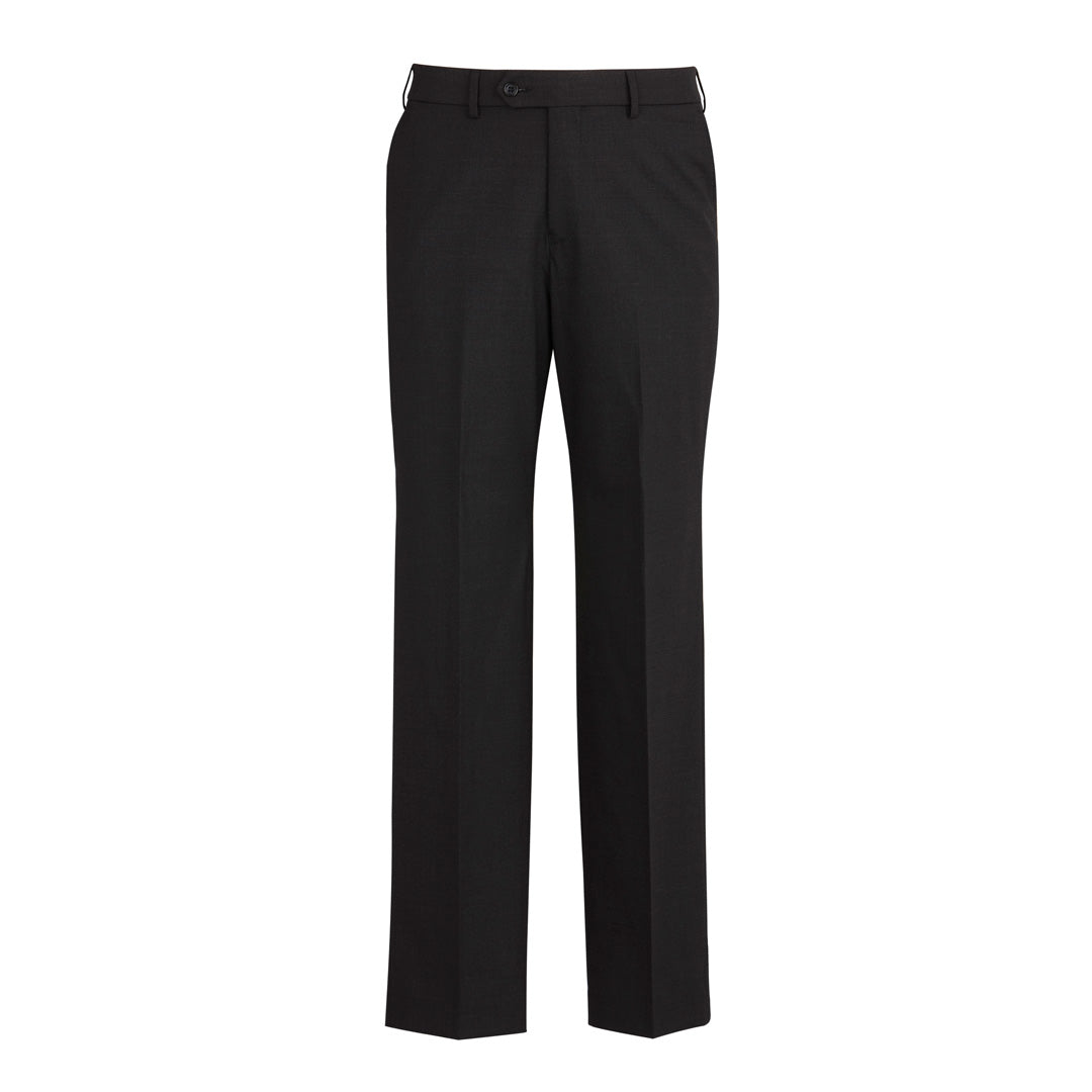 House of Uniforms The Cool Wool Flat Front Pant | Mens Biz Corporates Black