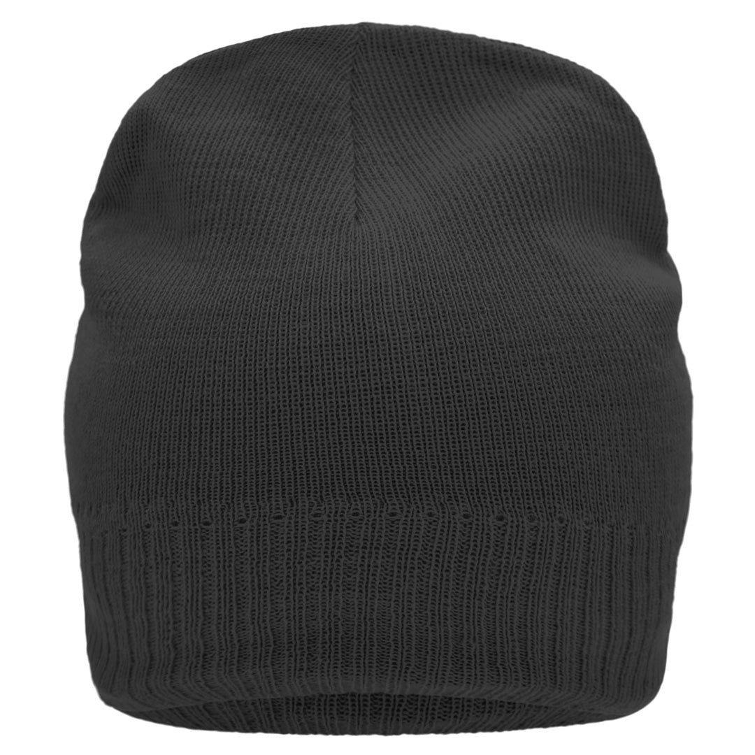 The Knitted Beanie with Fleece | Black