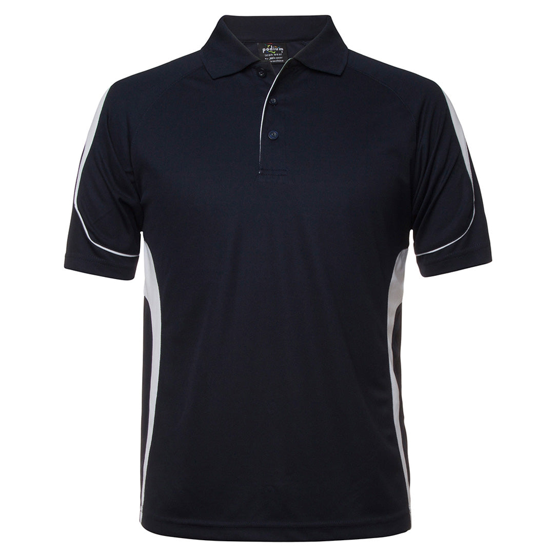 House of Uniforms The Bell Polo | Mens | Short Sleeve Jbs Wear Navy/White