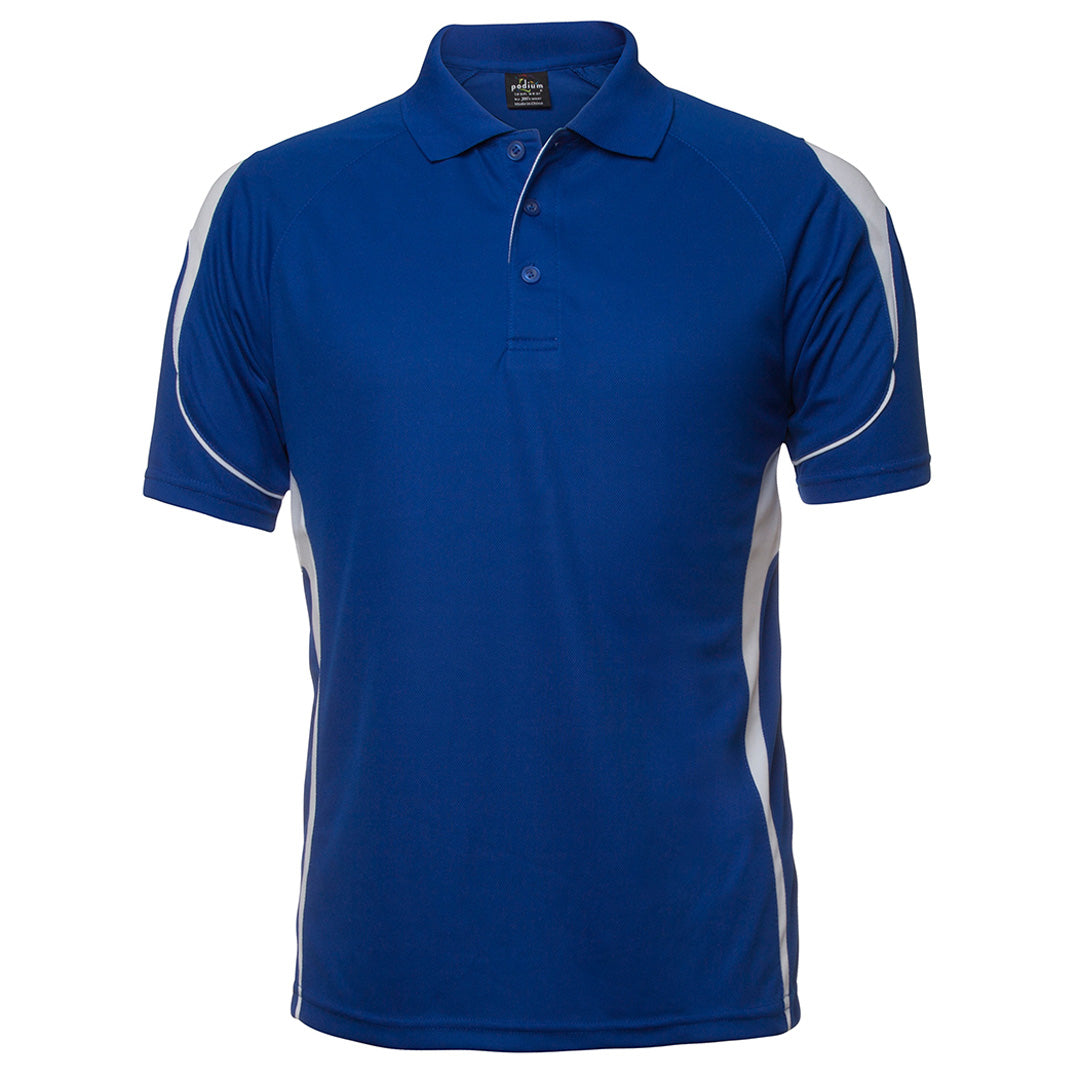 House of Uniforms The Bell Polo | Mens | Short Sleeve Jbs Wear Royal/White