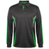 House of Uniforms The Jacquard Polo | Long Sleeve | Adults Jbs Wear Gunmetal/Pea Green