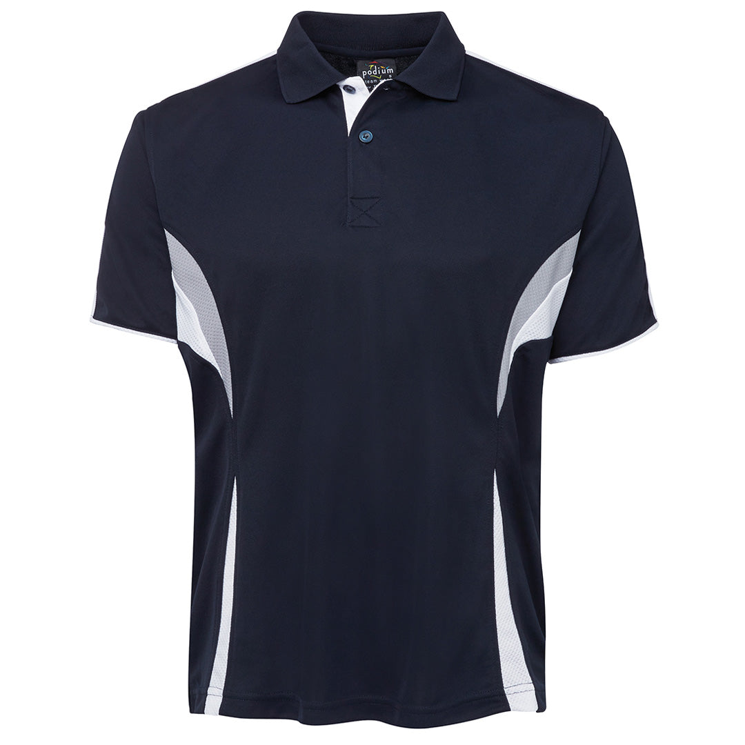 House of Uniforms The Cool Polo | Dark Colours | Short Sleeve | Adults Jbs Wear Navy/White