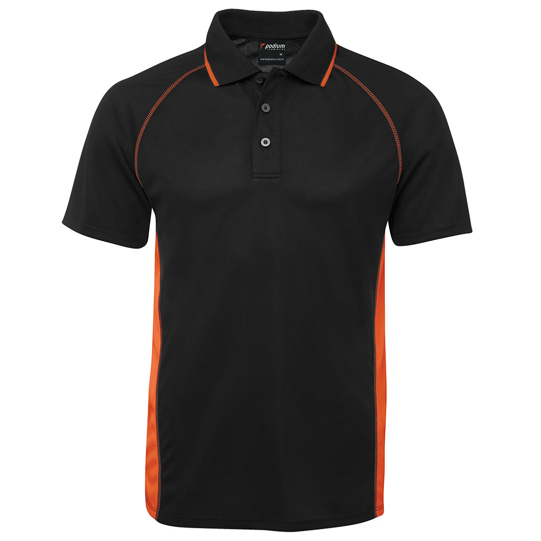 House of Uniforms The Cover Polo | Short Sleeve | Mens Jbs Wear Black/Orange