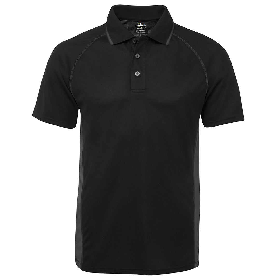 House of Uniforms The Cover Polo | Short Sleeve | Mens Jbs Wear Black/Charcoal
