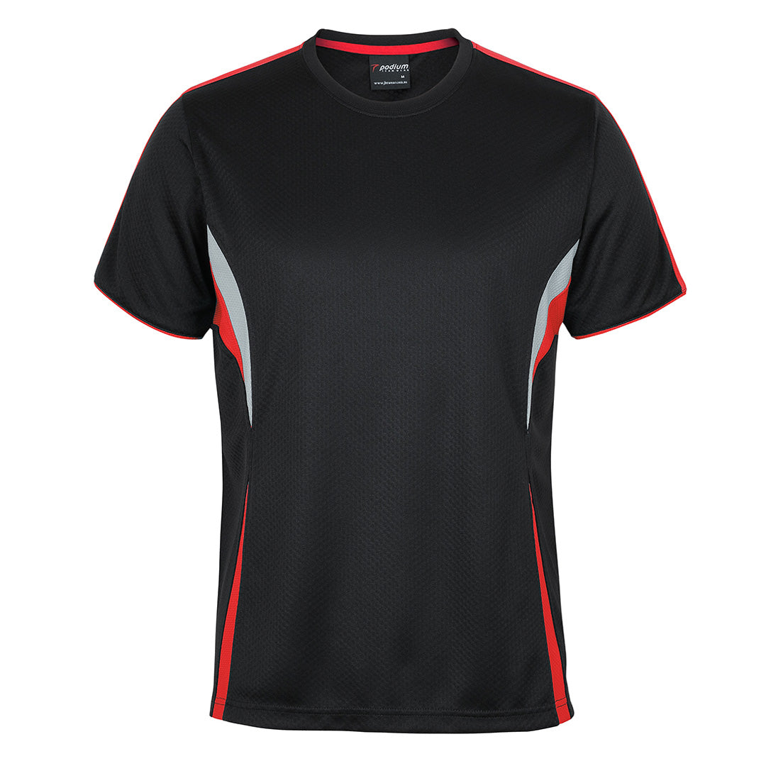 House of Uniforms The Jacquard Tee | Unisex Jbs Wear Black/Red