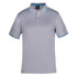 House of Uniforms The Jacquard Contrast Polo | Short Sleeve | Adults Jbs Wear Light Grey/Aqua