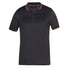 House of Uniforms The Jacquard Contrast Polo | Short Sleeve | Adults Jbs Wear Charcoal/Orange