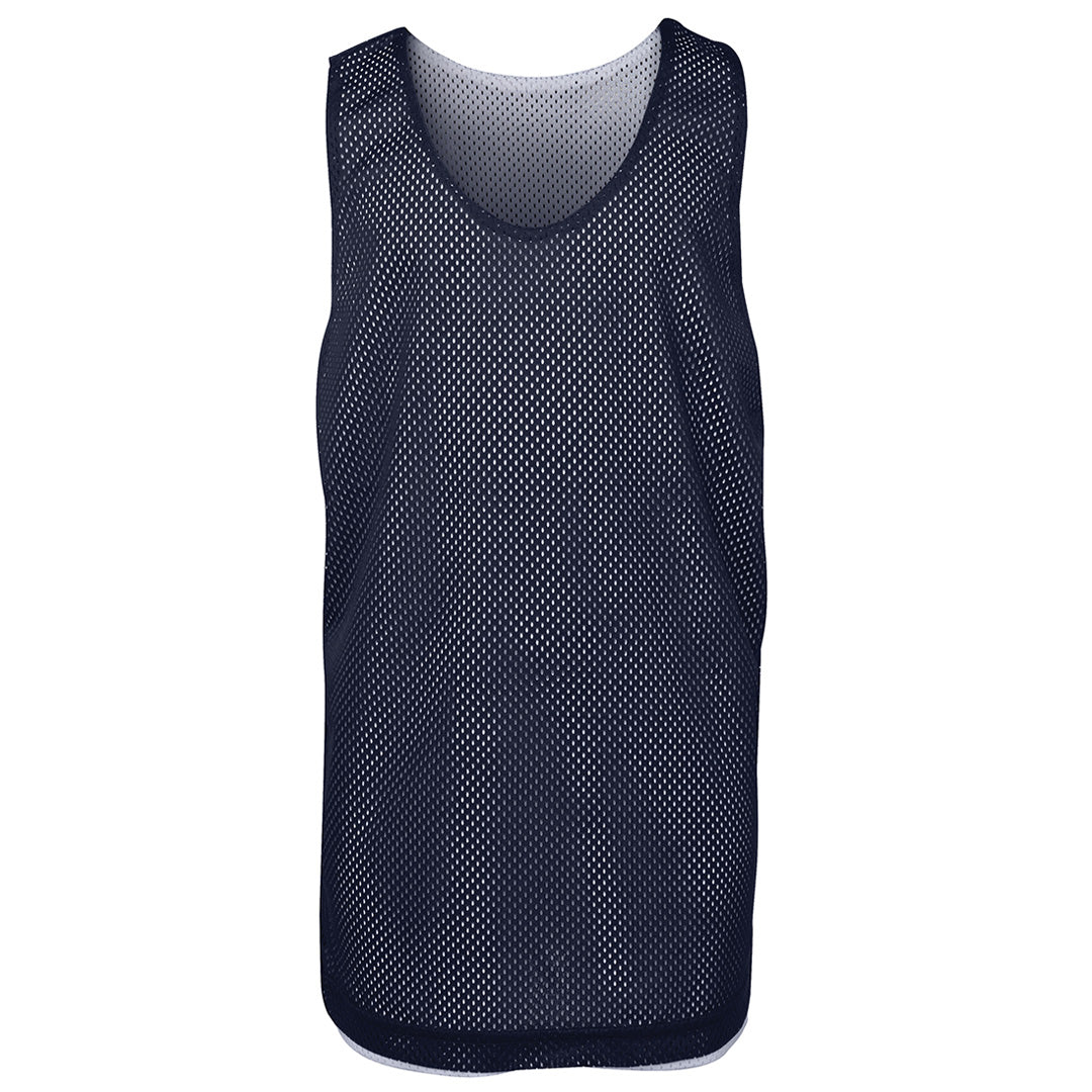 House of Uniforms The Reversible Training Singlet | Adults Jbs Wear Navy/White