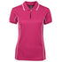 House of Uniforms The Piping Polo | Short Sleeve | Bright Base | Ladies Jbs Wear Hot Pink/White