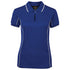House of Uniforms The Piping Polo | Short Sleeve | Bright Base | Ladies Jbs Wear Royal/White