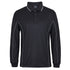 House of Uniforms The Piping Polo | Long Sleeve C1 | Adults Jbs Wear Black/Grey