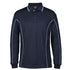 House of Uniforms The Piping Polo | Long Sleeve C2 | Adults Jbs Wear Navy/Light Blue