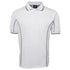 House of Uniforms The Piping Polo | Short Sleeve | Bright Base | Adults Jbs Wear White/Grey