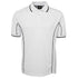 House of Uniforms The Piping Polo | Short Sleeve | Bright Base | Adults Jbs Wear White/Navy