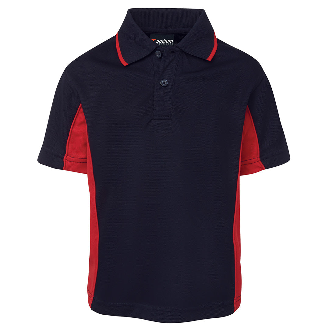 House of Uniforms The Contrast Poly Polo | Short Sleeve | Kids Jbs Wear Navy/Red