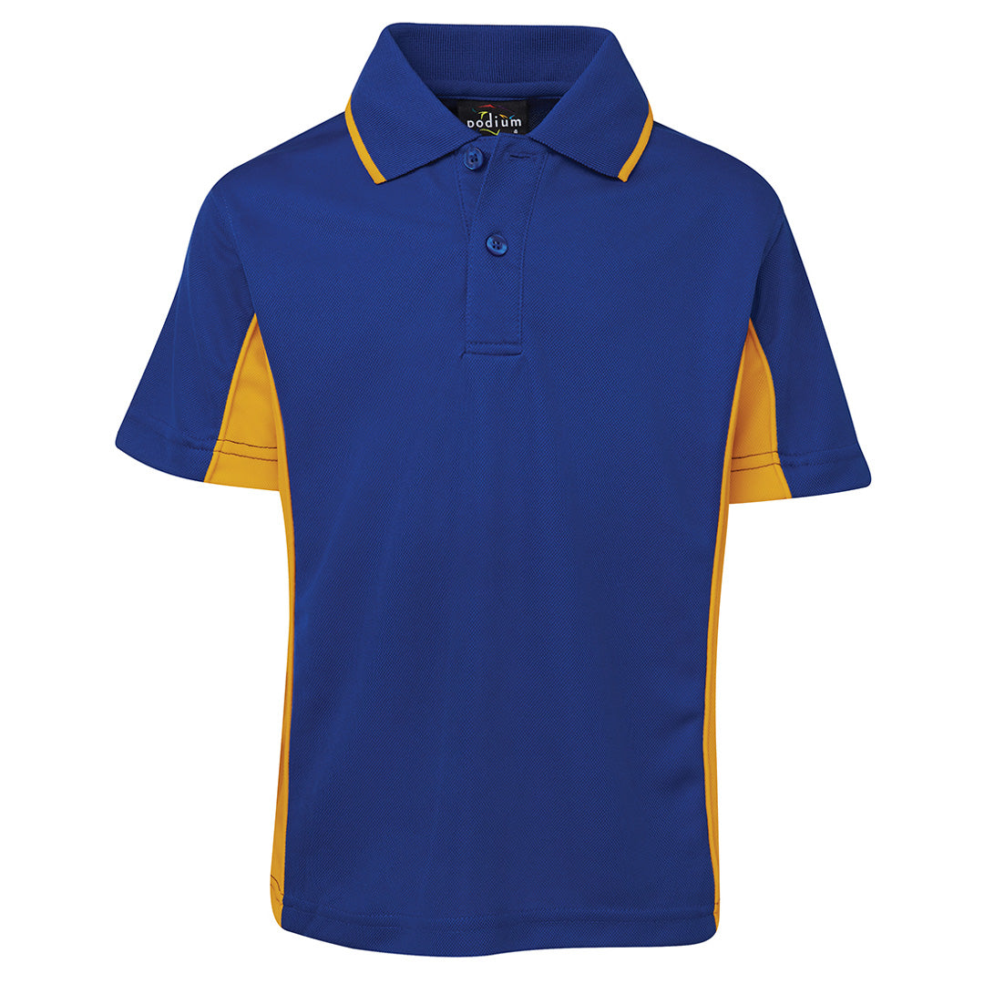 House of Uniforms The Contrast Poly Polo | Short Sleeve | Kids Jbs Wear Royal/Gold