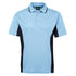 House of Uniforms The Contrast Poly Polo | Bright Colours | Short Sleeve | Mens Jbs Wear Light Blue/Navy