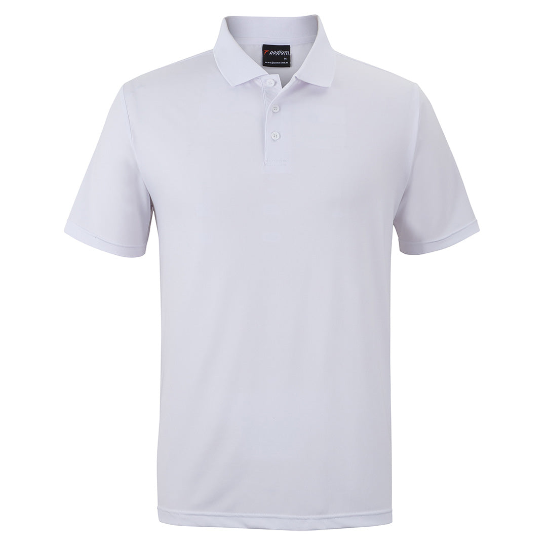 House of Uniforms The Podium Stretch Polo | Short Sleeve | Adults Jbs Wear White