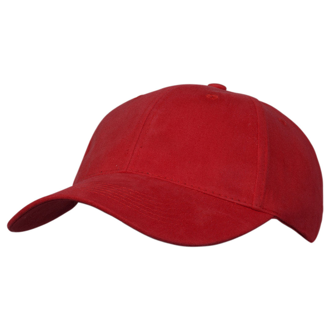 House of Uniforms The Premium Soft Cotton Cap | Adults Legend Red