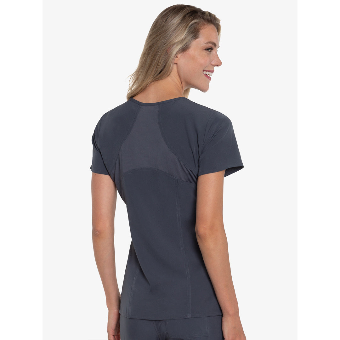 House of Uniforms The Activate V Neck Racer Scrub Top | Ladies Med Couture 
