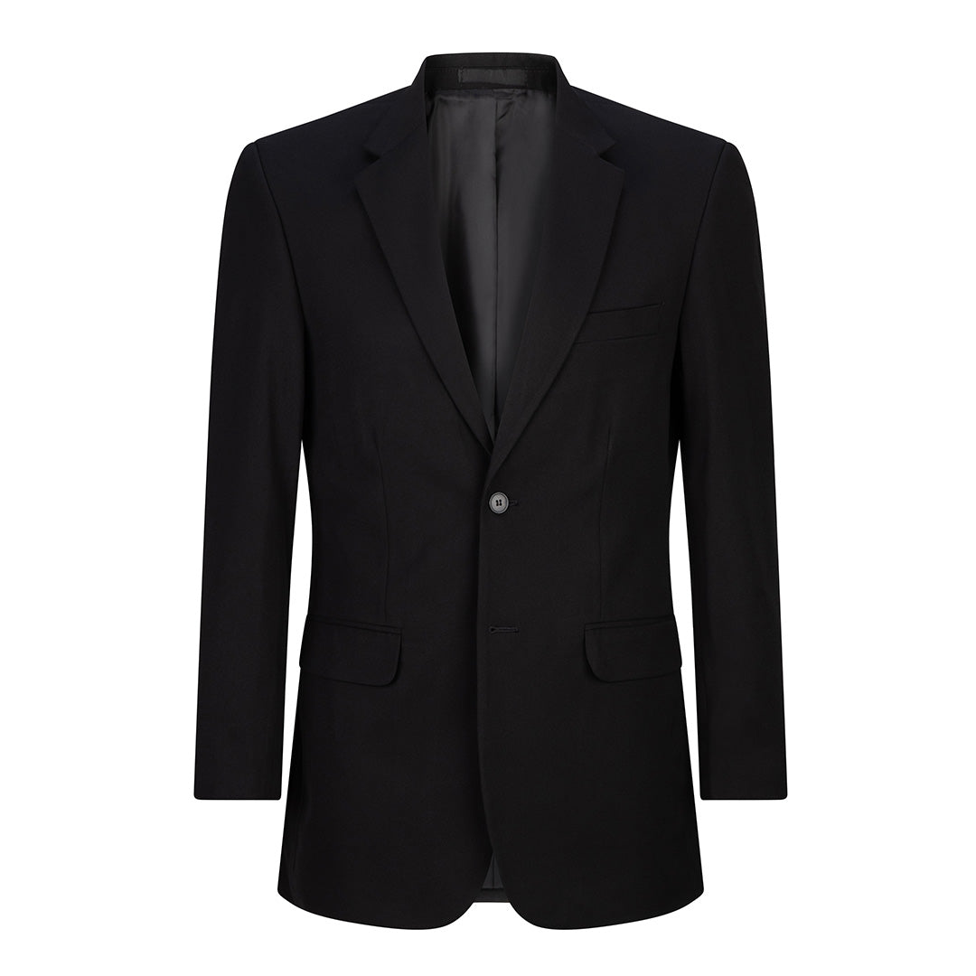 House of Uniforms The 2 Button Classic Cut Suit Jacket | Micro Fibre | Mens LSJ Collection Black