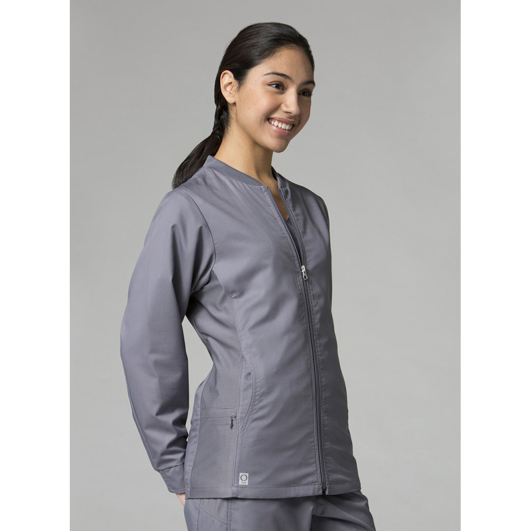 House of Uniforms The EON Active Mesh Jacket | Ladies Maevn Pewter