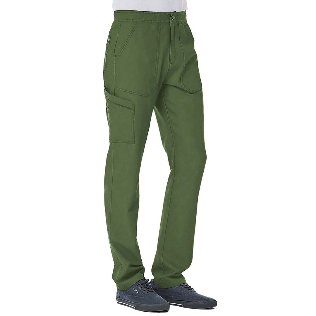 House of Uniforms The Matrix Pro Contrast Piping Cargo Scrub Pant | Mens Maevn Olive Gr
