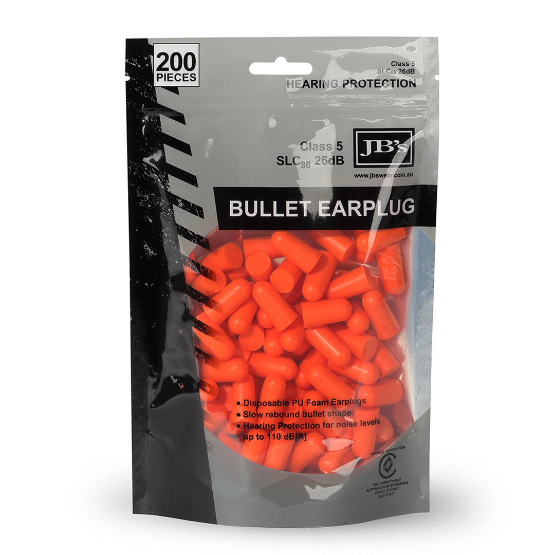 House of Uniforms The Bullet Shaped Earplug | Pack Jbs Wear Orange