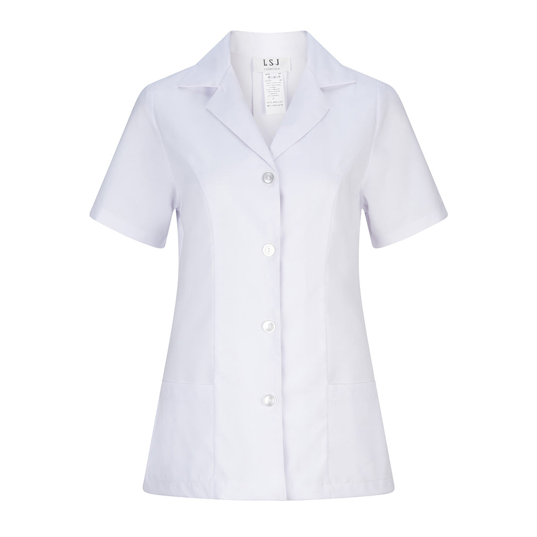 House of Uniforms The Button Through Pharmacy Jacket | Lusterlene | Ladies LSJ Collection White