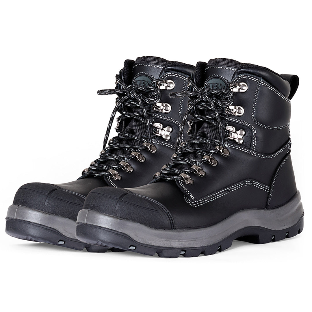 House of Uniforms The Road Train Lace Up Safety Boot | Adults Jbs Wear Black