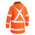 The Taped Puffer Jacket with X back | Hi Vis | Mens | Orange back