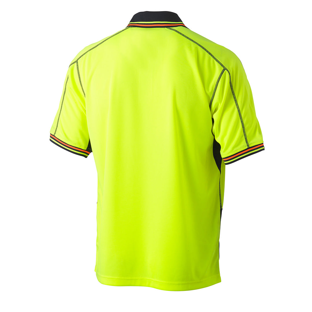 House of Uniforms The Hi Vis Polyester Mesh Polo | Short Sleeve | Mens Bisley 