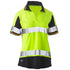 House of Uniforms The Two Tone Taped Hi Vis Polo | Short Sleeve | Ladies Bisley Hi Vis Yellow