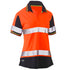 House of Uniforms The Two Tone Taped Hi Vis Polo | Short Sleeve | Ladies Bisley Orange