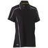 House of Uniforms The Cool Mesh Reflective Polo | Ladies Bisley Black
