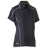 House of Uniforms The Cool Mesh Reflective Polo | Ladies Bisley Charcoal