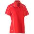 House of Uniforms The Cool Mesh Reflective Polo | Ladies Bisley Red