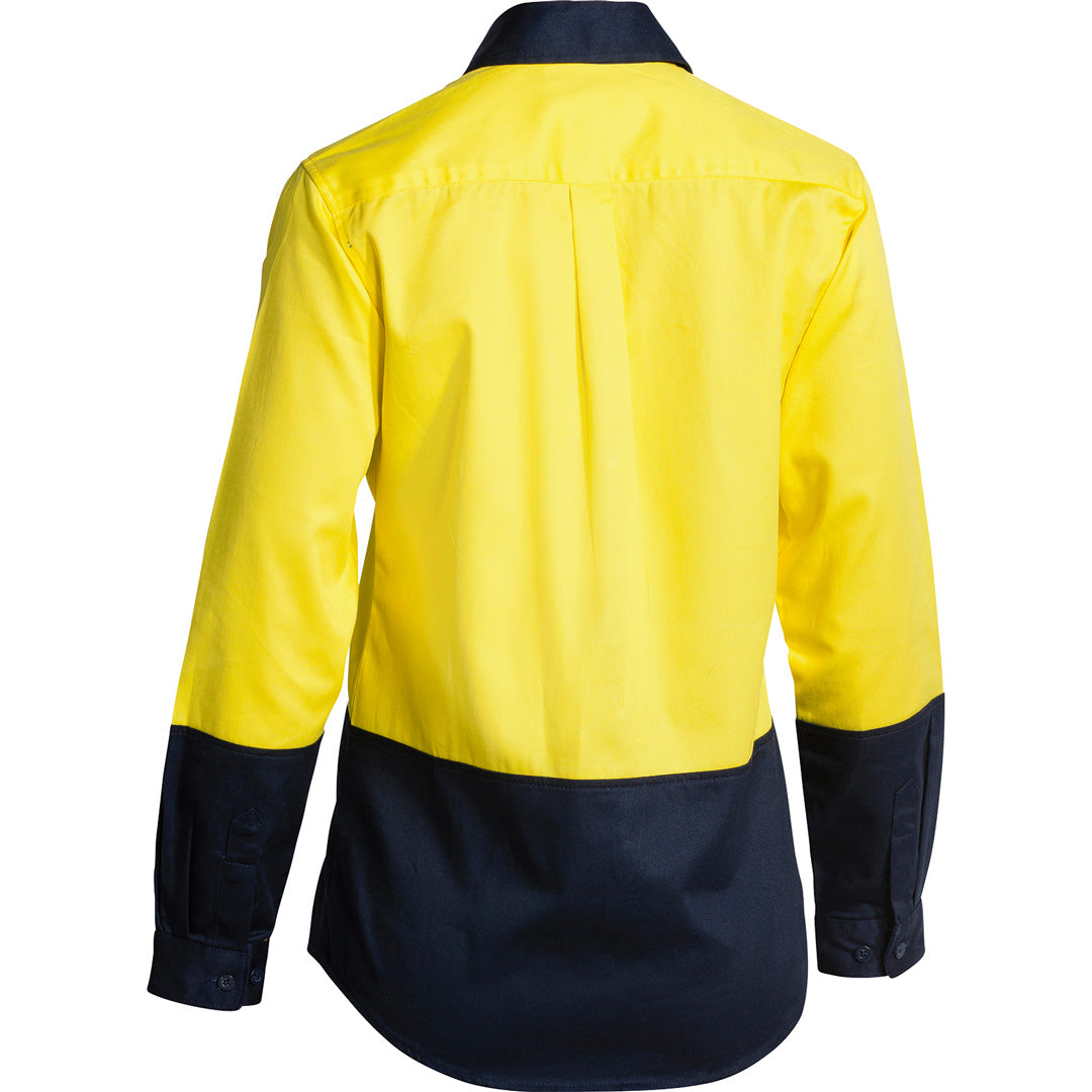 House of Uniforms The Hi Vis Drill Shirt | Day | Long Sleeve | Ladies Bisley 