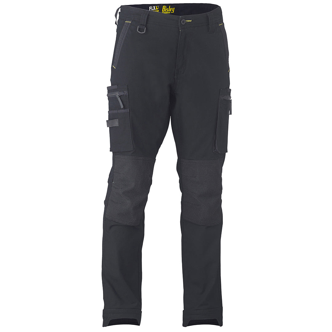 House of Uniforms The Flex and Move Utility Zip Cargo Pant | Mens Bisley Black
