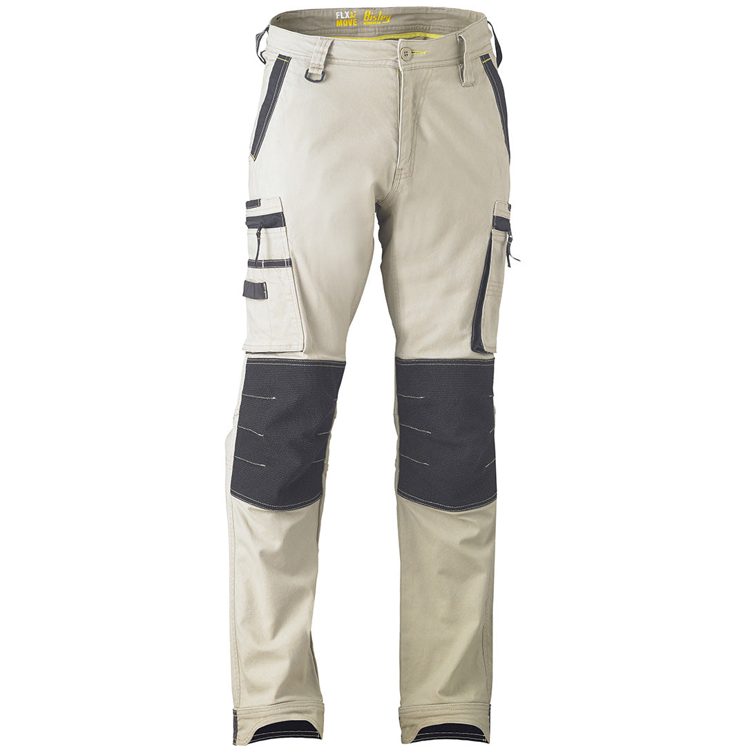 House of Uniforms The Flex and Move Utility Zip Cargo Pant | Mens Bisley Stone