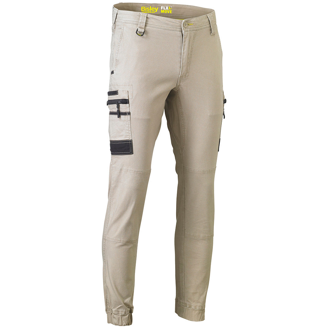 House of Uniforms The Flex and Move Cuffed Cargo Pant | Mens Bisley Stone