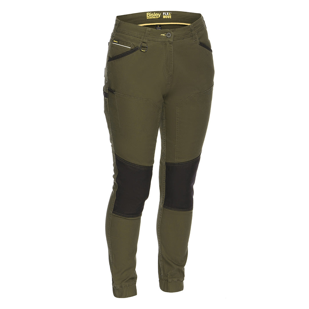 House of Uniforms The Flex and Move Shield Panel Pant | Ladies Bisley Olive