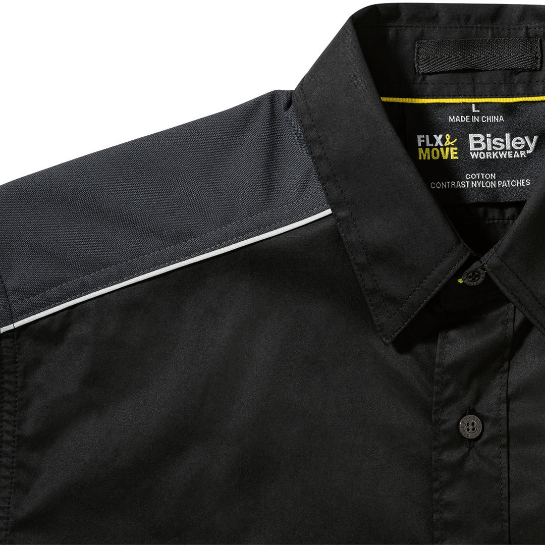 House of Uniforms The Flex and Move Mechanical Stretch Shirt | Short Sleeve | Mens Bisley 
