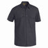 House of Uniforms The X Airflow Rip Stop Shirt | Short Sleeve | Mens Bisley Charcoal