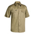 House of Uniforms The Original Cotton Drill Shirt | Short Sleeve | Mens Bisley Khaki