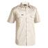 House of Uniforms The Cool Lightweight Drill Shirt | Short Sleeve | Mens Bisley Sand